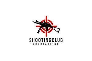 Shooting club logo vector icon illustration