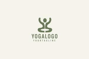 Yoga logo vector icon illustration