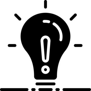 sólido icono para excepto vector