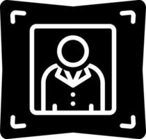 solid icon for portrait vector