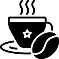 solid icon for coffee vector
