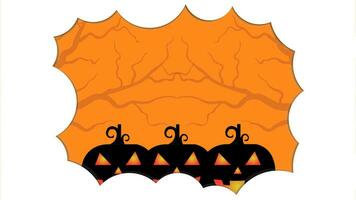 Lycklig halloween moln pumpa Spindel fladdermus animering video