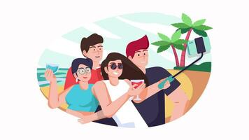 Holiday Illustration Pack Take a Selfie video