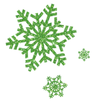 luccichio verde fiocco di neve . fiocco di neve icona. design per decorazione, sfondo, sfondo, illustrazione, tessuto, vestiario. png