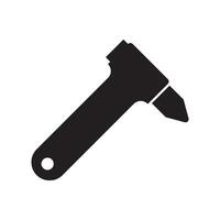 Emergency Hammer or Car Glass breaker icon vector