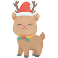 Aquarell Rentier Illustration, Maskottchen oder Charakter von Weihnachten, zum Einladung und Schöne Grüße png