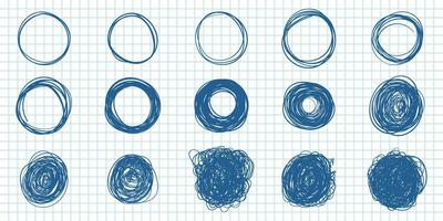 circulo línea bosquejo icono en mano dibujado estilo. circular Escribiendo garabatear vector ilustración en aislado antecedentes. lápiz o bolígrafo burbuja firmar negocio concepto.