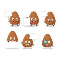 Mamey cartoon in character bring information board vector