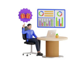 3d illustration of reward and recognition for good performance. Employee success recognition, encourage and motivate best performance, cheering or honor on success or achievement concept png