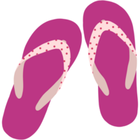 Rubber sandal magenta pink and red polka dot print png