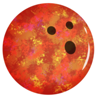 Bowling Ball glänzend rot Farbe Spritzen png