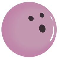 bowling Balle brillant pâle violet png