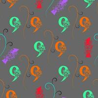 Seamless pattern of numbers. vector