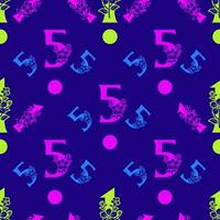 Seamless pattern of numbers. vector