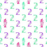 Seamless pattern of numbers. vector