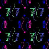 Seamless pattern of numbers. vector