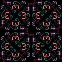 Seamless pattern of numbers. vector
