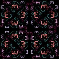 Seamless pattern of numbers. vector