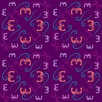 Seamless pattern of numbers. vector