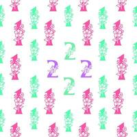 Seamless pattern of numbers. vector