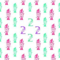 Seamless pattern of numbers. vector