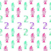Seamless pattern of numbers. vector