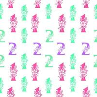 Seamless pattern of numbers. vector