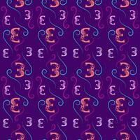 Seamless pattern of numbers. vector