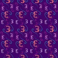 Seamless pattern of numbers. vector