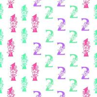 Seamless pattern of numbers. vector