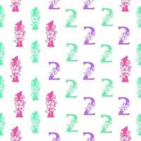 Seamless pattern of numbers. vector