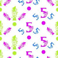 Seamless pattern of numbers. vector