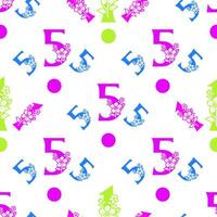 Seamless pattern of numbers. vector