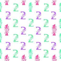 Seamless pattern of numbers. vector