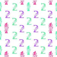 Seamless pattern of numbers. vector