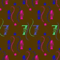 Seamless pattern of numbers. vector