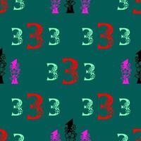 Seamless pattern of numbers. vector