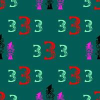 Seamless pattern of numbers. vector