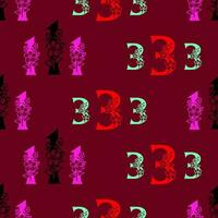 Seamless pattern of numbers. vector