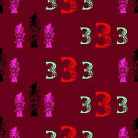 Seamless pattern of numbers. vector