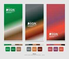 a set of three banners with different colors vector