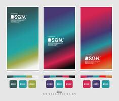 a set of banners with different colors and shapes, vector colorfull gradient background