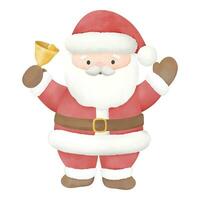 Papa Noel claus ilustración, mascota o personaje de Navidad, para invitación y saludos vector