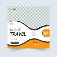 Travel Social Media Banner design Free vector