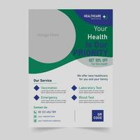 Health care Flyer Template Design free vector