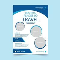 Beautiful Places To Travel Flyer template vector