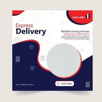 Express Delivery Social Media Banner vector