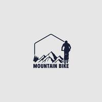 logotipo de bicicleta de montaña vector