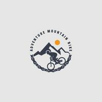 logotipo de bicicleta de montaña vector