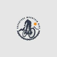 logotipo de bicicleta de montaña vector